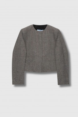 Short houndstooth jacket