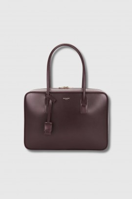 Sac de jour Bauletto en cuir rouge cabernet 