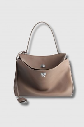 Taupe leather Rodeo bag