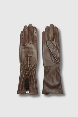 Gants en cuir marron