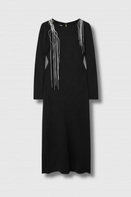 Robe à broderies noir