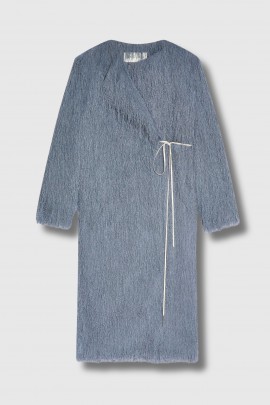 Dark Grey Fringed Coat