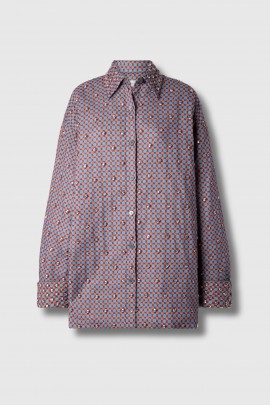 Blue and burgundy crystal rhinestone jacket