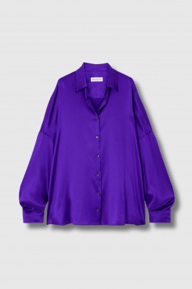 Purple satin shirt