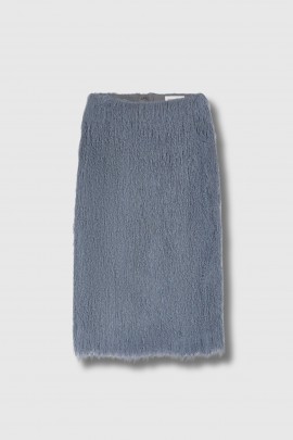 Grey fringed skirt