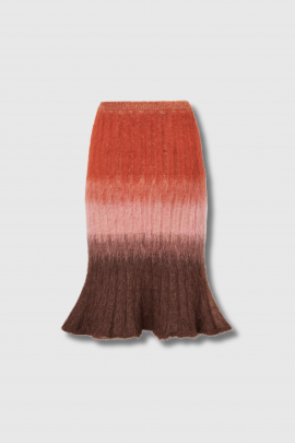Multicolored mohair and wool skirt