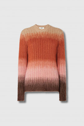 Multicolor mohair and wool sweater