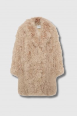 Beige feather coat