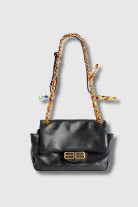 Darling Chain medium Rodeo bag in black leather