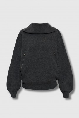 Pull Back to Front en laine gris 