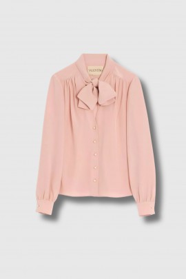 Pink crepe de chine shirt
