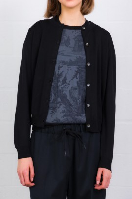 Cardigan en soie et cachemire gris