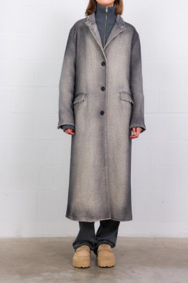 Long gray wool coat