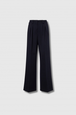 Navy blue wool gabardine pants