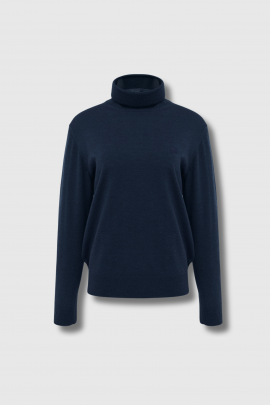 Pull en laine merino bleu