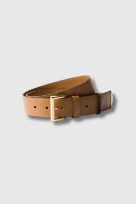 Ceinture en cuir camel 