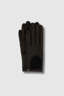 Gants Signature en cuir noir 