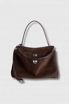 Sac Rodéo médium en daim marron 