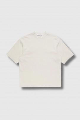 James Snow T-shirt in white cotton and cashmere