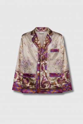 Silk shirt jacket
