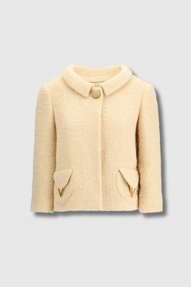 Beige tweed jacket