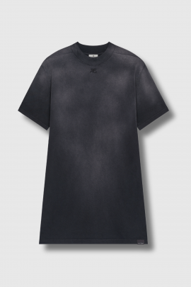 Black solarized T-shirt dress