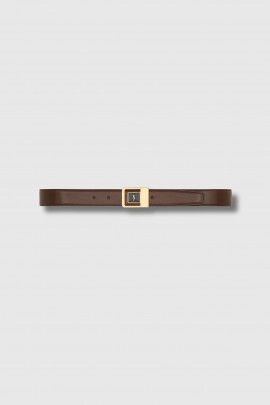66 belt with chocolate brown leather buckle