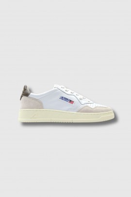 Medalist white and teak trainers