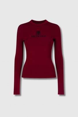 Burgundy crew neck sweater