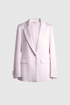 Albino Satin Blazer in Powder Pink