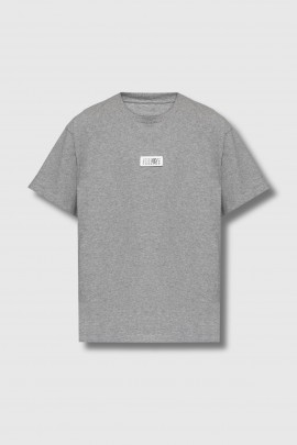 Gray oversized T-shirt with label