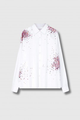 White Casia embroidered shirt