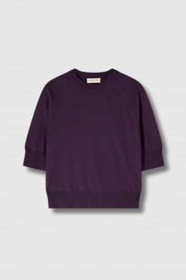 Tuan short-sleeved purple sweater