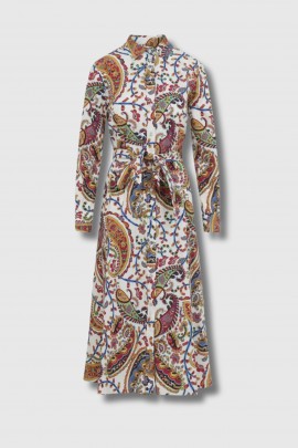 Printed shirt dress