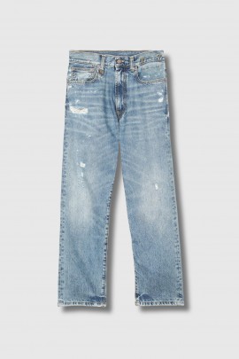Jeans Boyfriend Bain/Rips bleu 