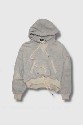 Sweat-shirt court gris