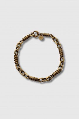 Gold cylinder link chain