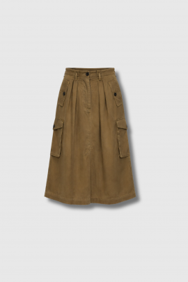 Jupe cargo kaki 