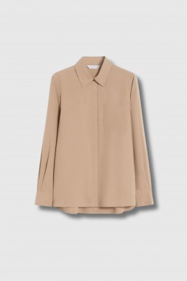 Beige silk Siamese shirt