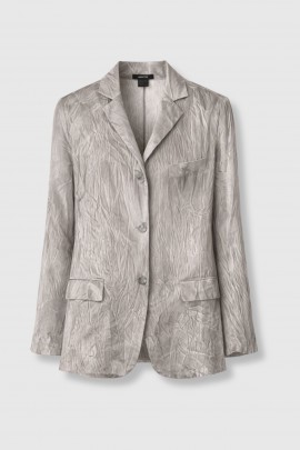 Veste imprimée Flaubert en soie argenté 