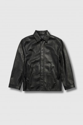 Veste en cuir noir 