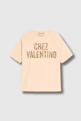 Ecru ‘Chez Valentino’ T-shirt