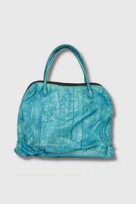 Monzeglio bag in ocean blue Lome leather