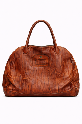 Sac Monzeglio en cuir Rhum
