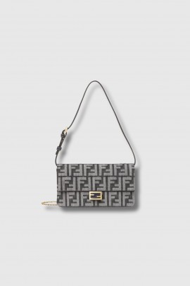Sac Chain Wallet jacquard FF noir 