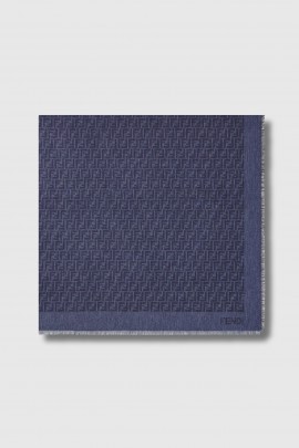 Denim blue FF logo scarf