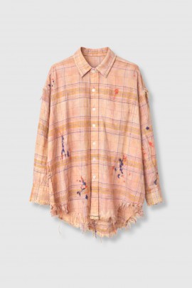 Oversized orange shirt