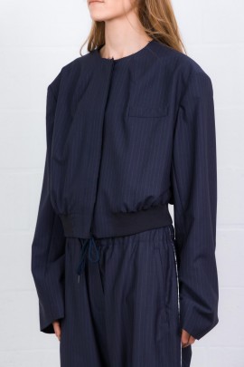 Vittoria navy blue cropped jacket