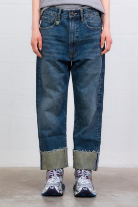 Jeans Cuffed X-Boyfriend bleu 