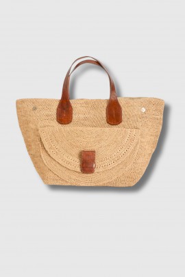 Sac Laza II Tea en raphia naturel